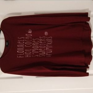 Modern Canvas dark cranberry long sleeve fall lightweight sweater